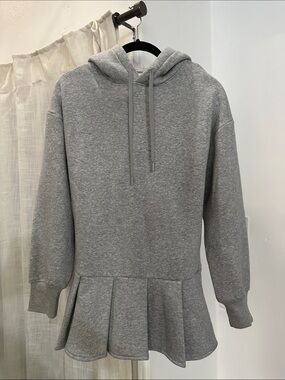 OAK + FORT Light Gray Hooded Sweatshirt